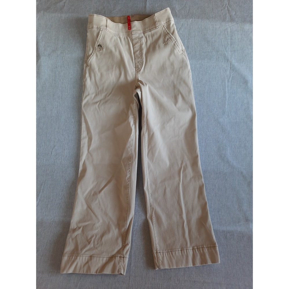 SPANX Beige Cropped Wide-Leg Ankle Pants